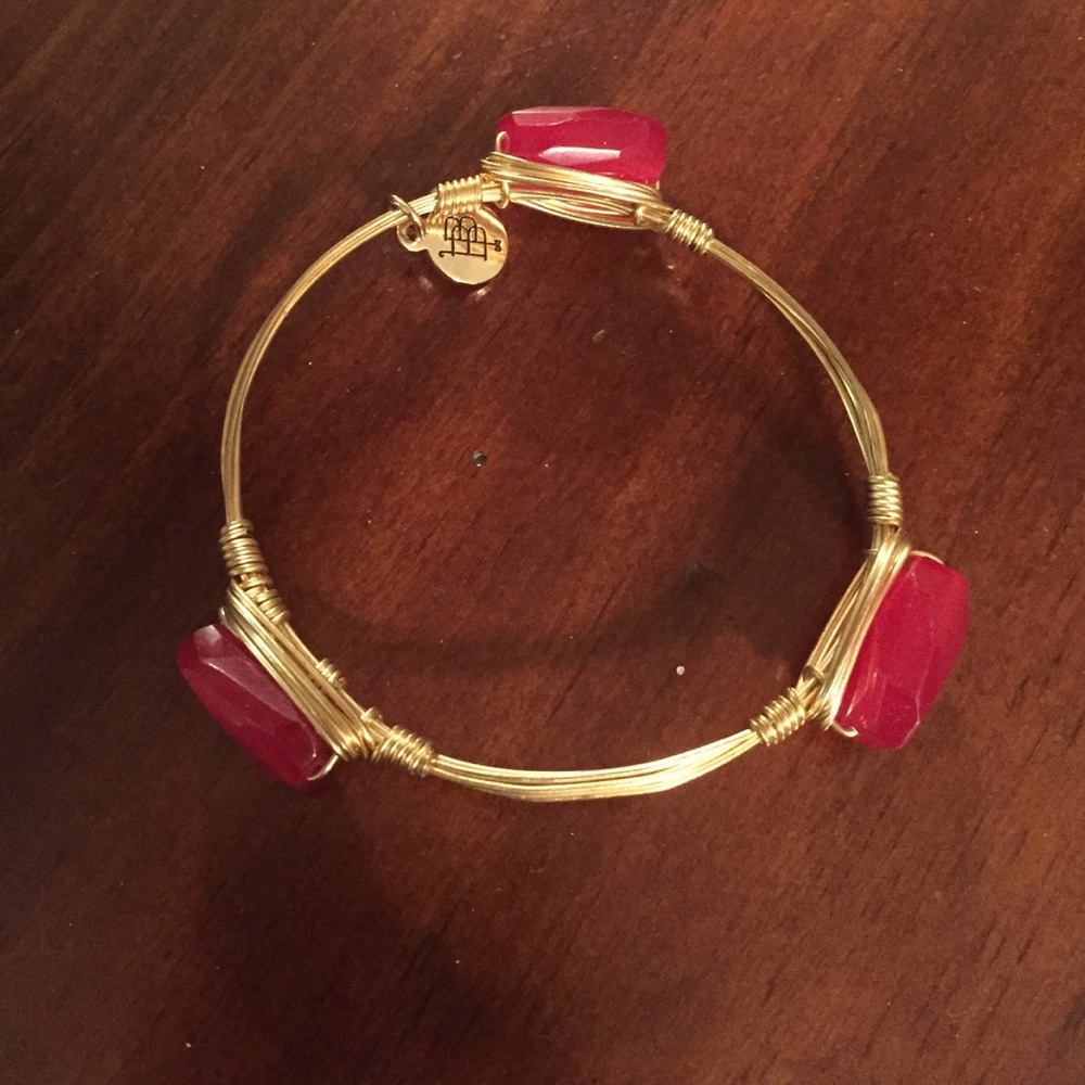 Bourbon and Bowties Red and Gold Bracelet